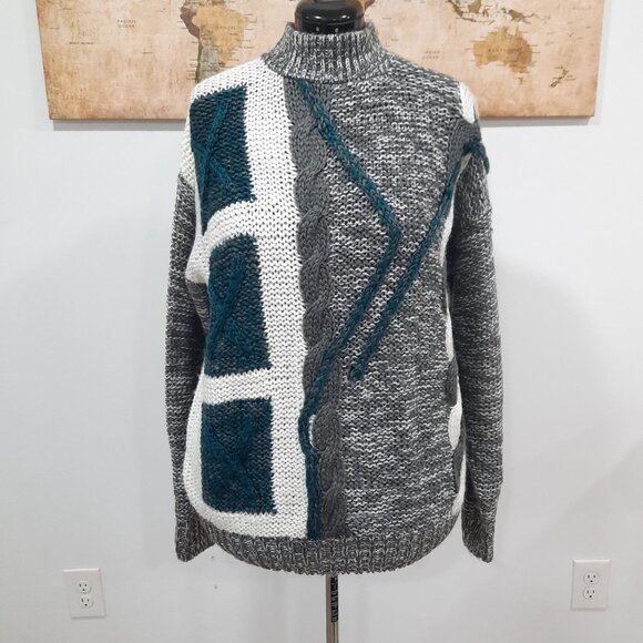 Vtg 70s thick knit mock neck sweater - Sears Roebuck brand - Picture 11 of 11